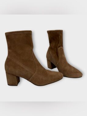 Stuart Weitzman Suede Ankle Booties in Tan Women’s Size 7